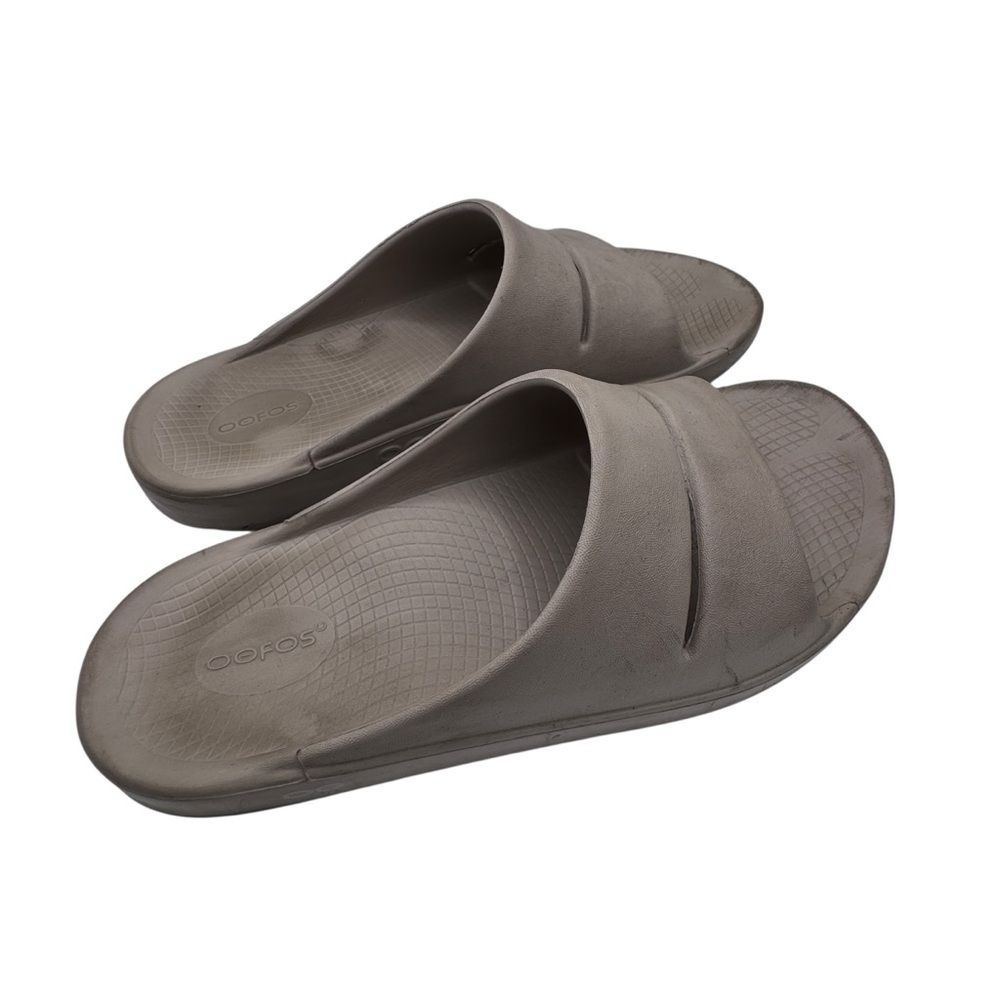 OOFOS Men's Gray Sandals - Size 11 - Picture 6 of 10